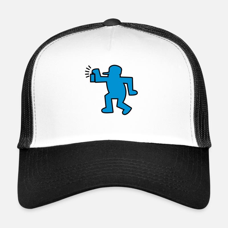 graffiti man - Trucker Cap - white/black