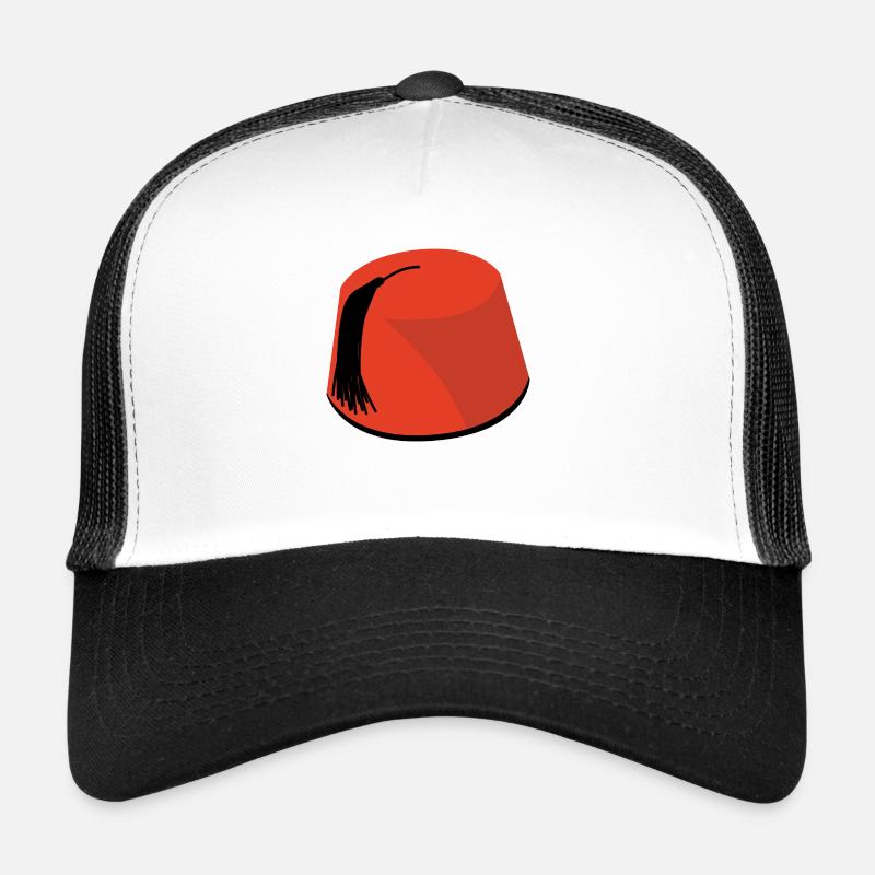 Fez - Trucker Cap - white/black