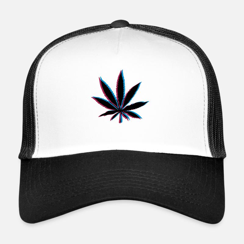 3D effect weed Trucker Cap