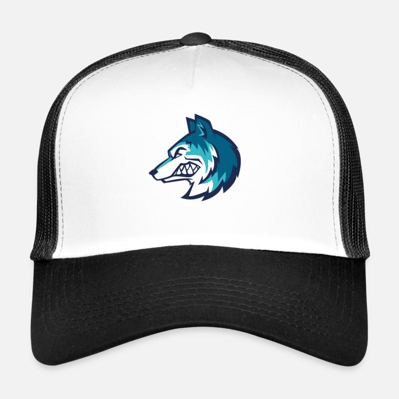 wolf - Trucker Cap - white/black