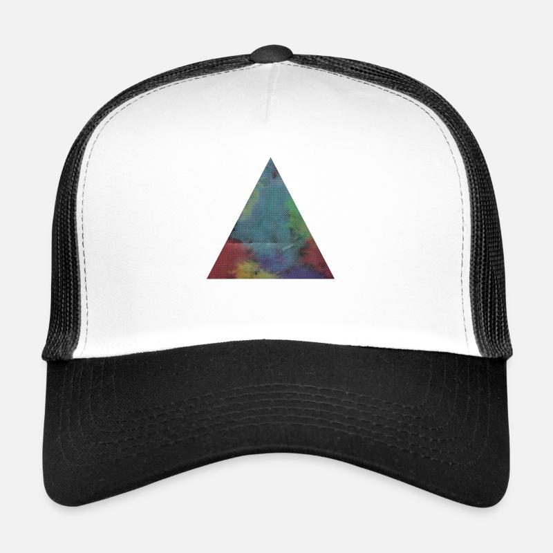Triangle with colorful structure comic Trucker Cap