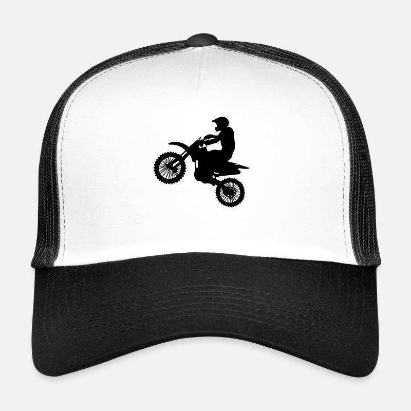 motocross - Casquette trucker  - blanc/noir