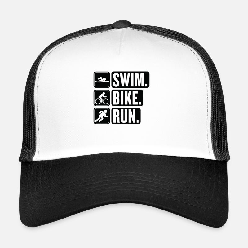 triathlon life - Trucker Cap - white/black