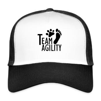 Chien Dog Agility - Casquette trucker  - blanc/noir - Devant