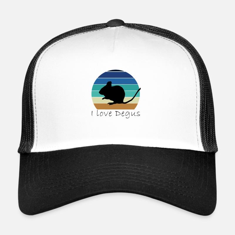 Love Degu - Trucker Cap - Weiß/Schwarz