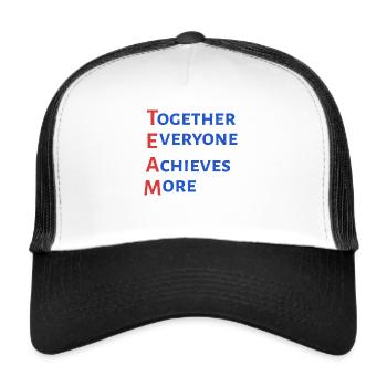ÉQUIPE Ensemble Tout le monde accomplit plus - Casquette trucker  - blanc/noir - Devant