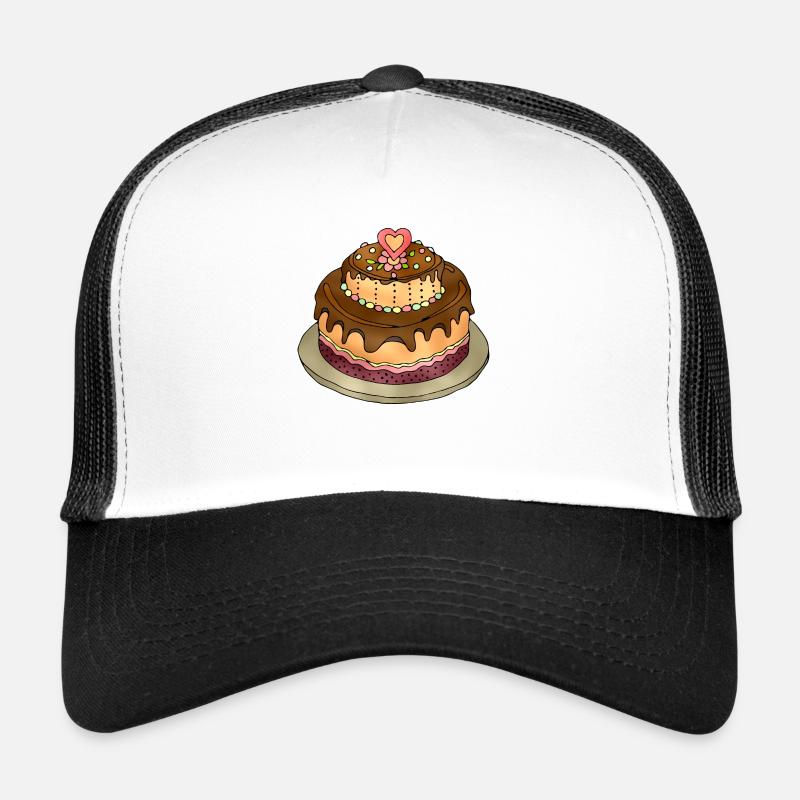 Kuchen - Trucker Cap - Weiß/Schwarz