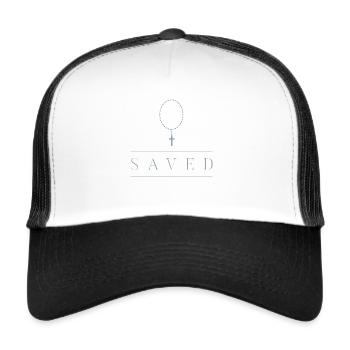 Saved Christian Clothing Jesus Minimalist - Trucker Cap - white/black - Front