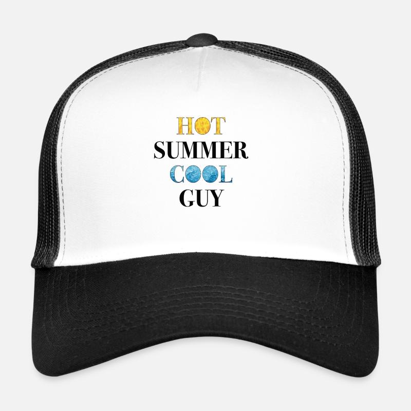 Hot summer cool guy fire & ice Trucker Cap