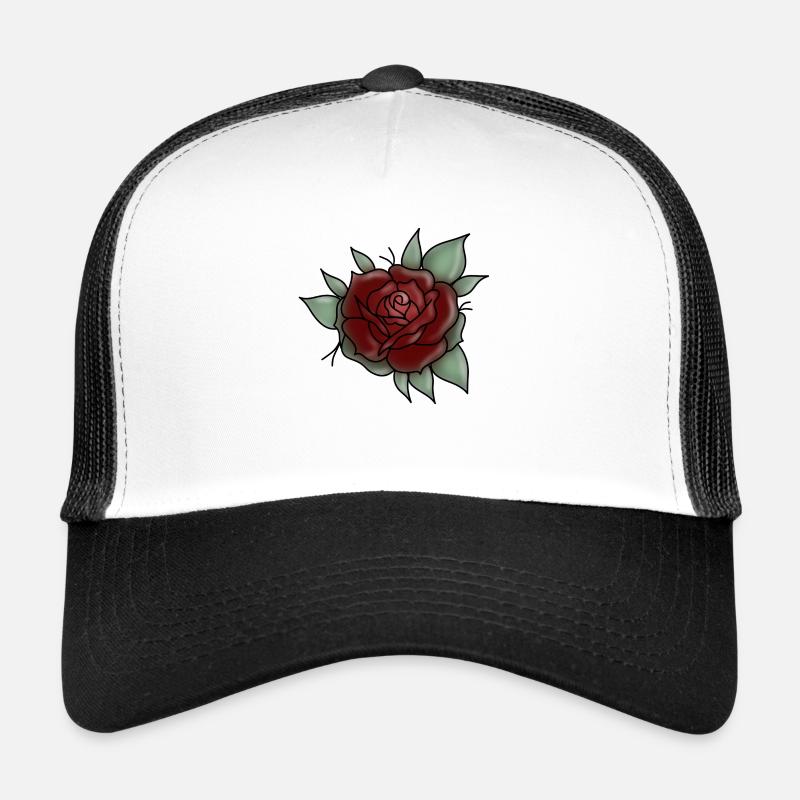 Rose - Trucker Cap - Weiß/Schwarz