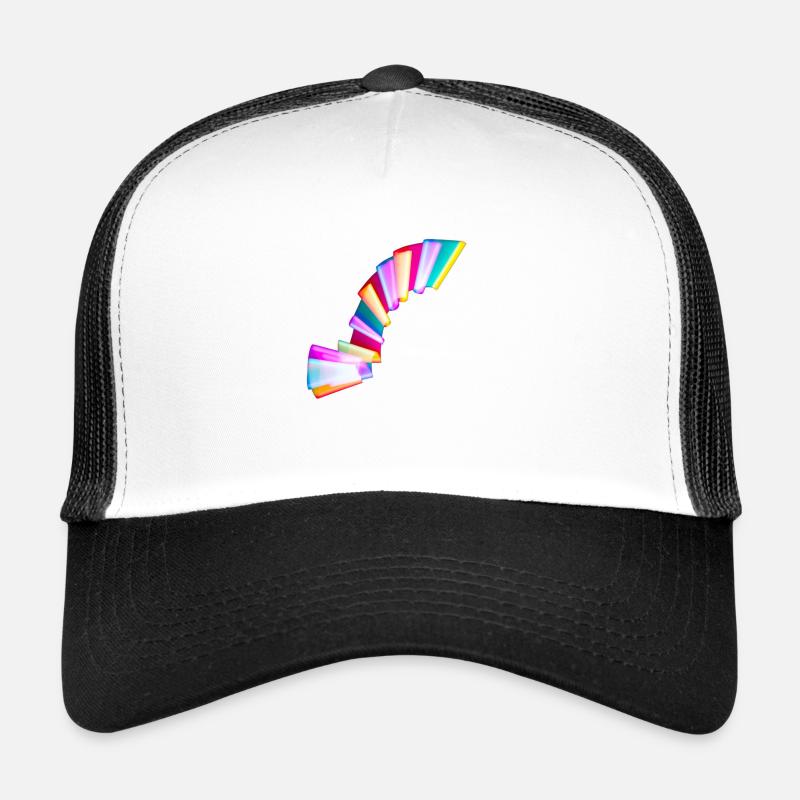 Bunte (RGB) Lichtmalerei - Trucker Cap - Weiß/Schwarz