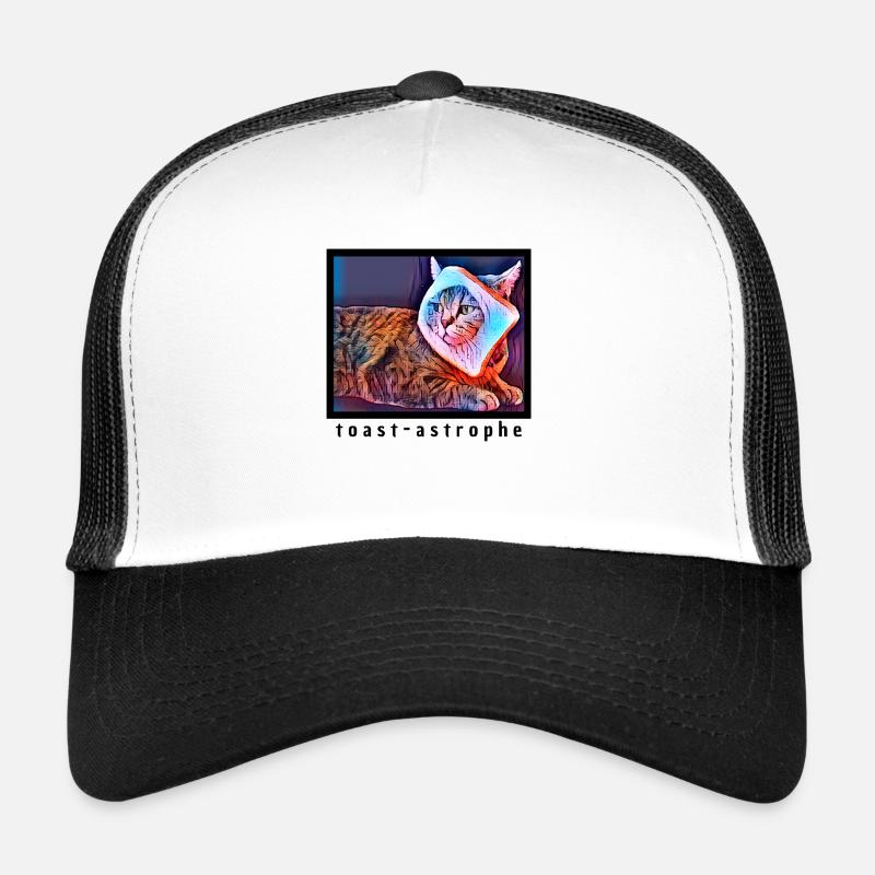 Cat toast astrophe - Catoastrophe Funny Cat design Trucker Cap