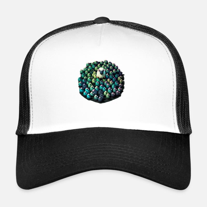 Die Schafherde - Trucker Cap - Weiß/Schwarz