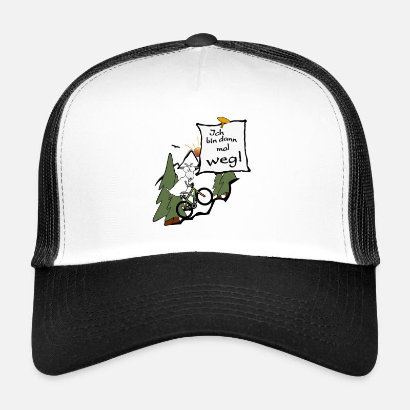 Ich bin dann mal weg. MTB fahren - Trucker Cap - Weiß/Schwarz