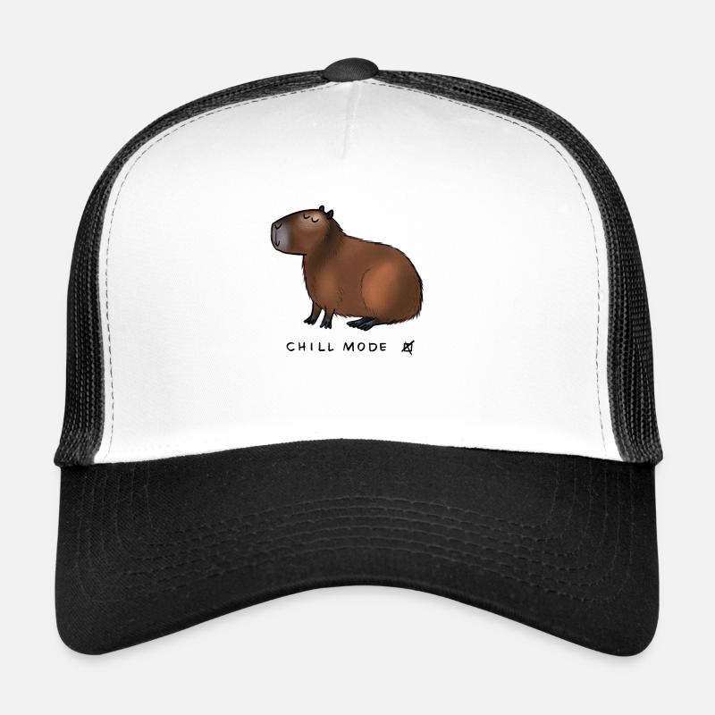 Mode de refroidissement Capybara - Casquette trucker  - blanc/noir