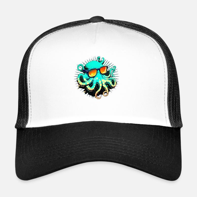 Cooloctopus - Trucker Cap - white/black