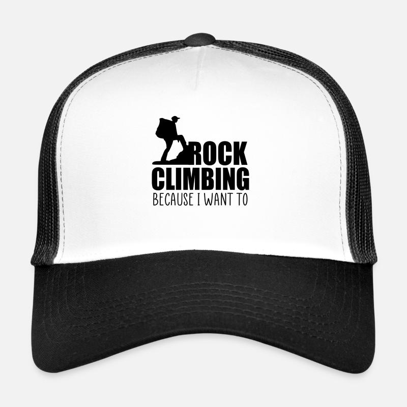 Rock climbing quotes Trucker Cap