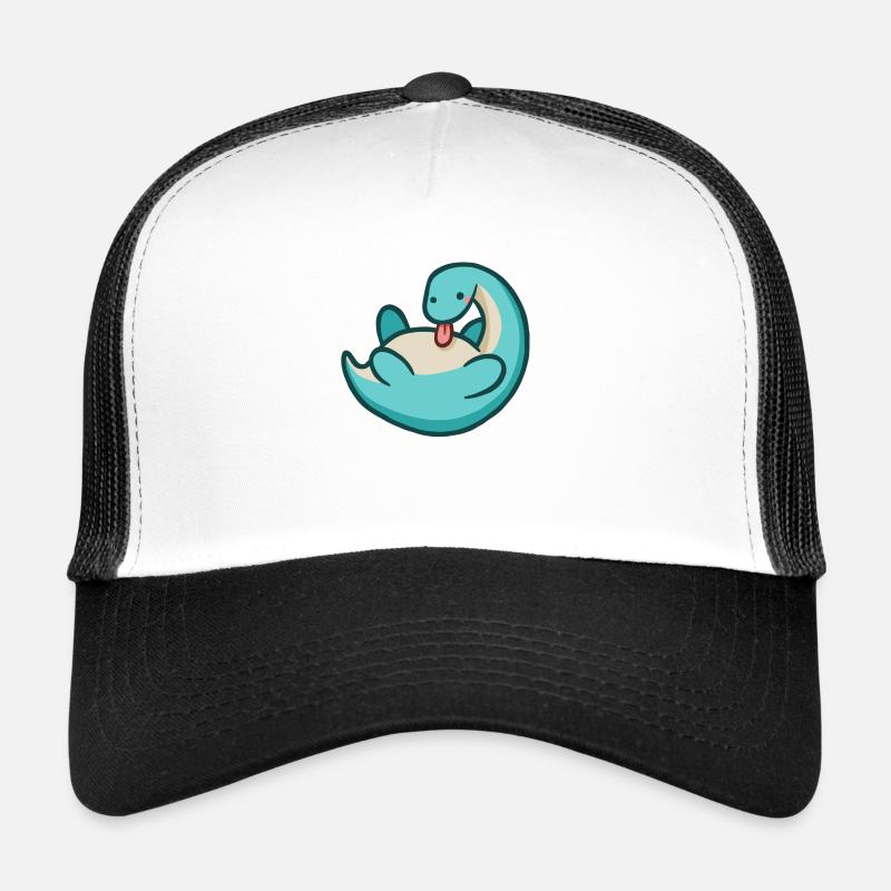 Dino hugadino à long cou, mignon dinosaure Casquette trucker 