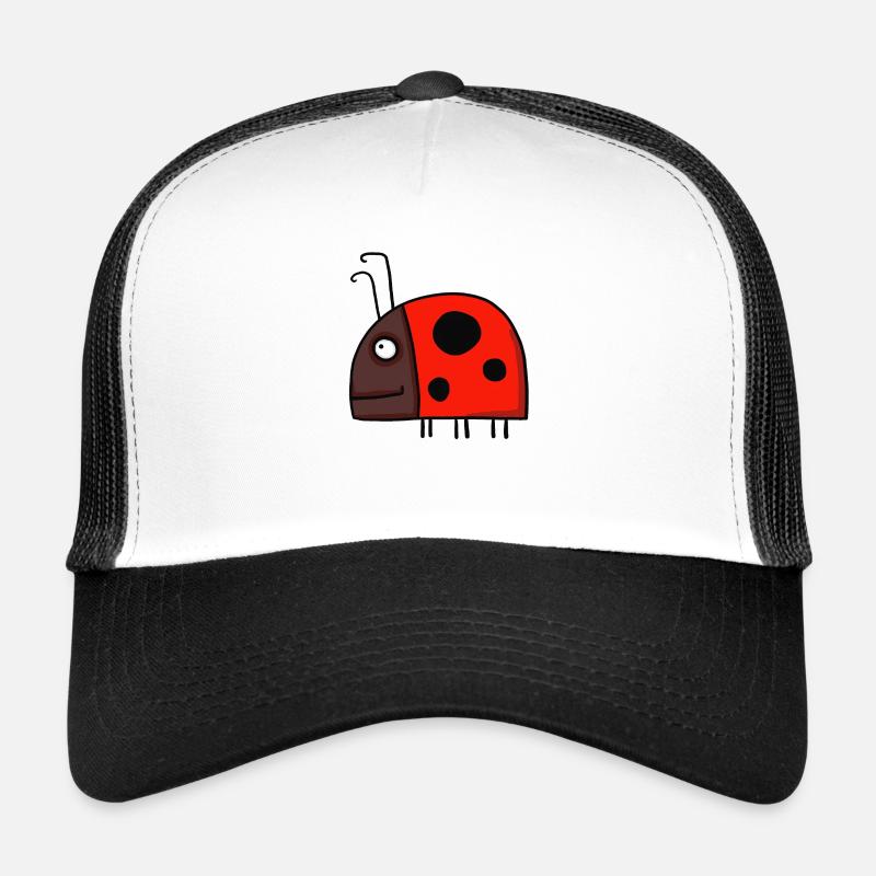 Marienkäfer - Trucker Cap - Weiß/Schwarz