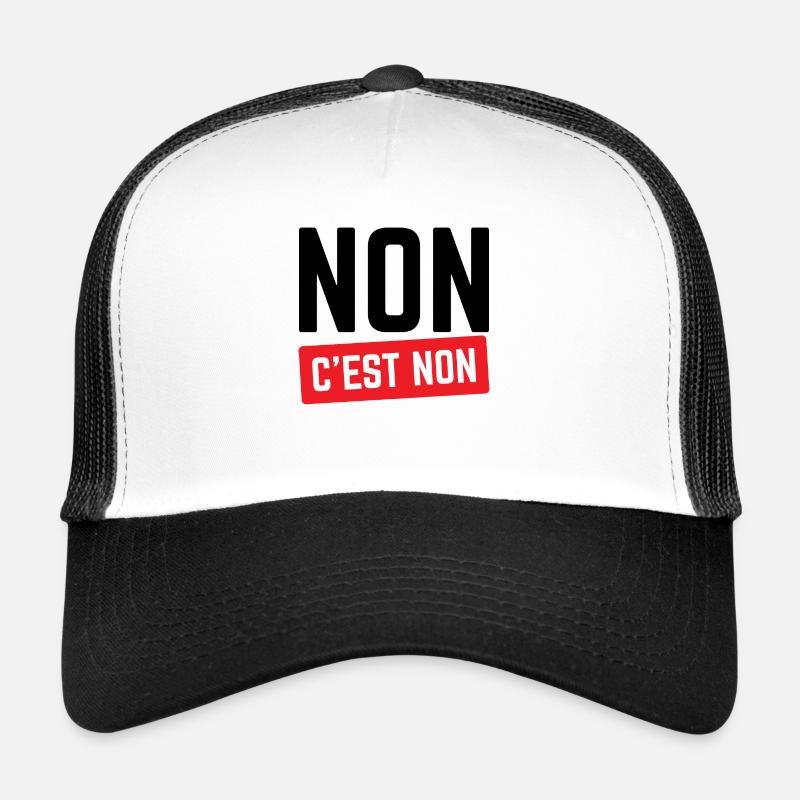Non C'est Non. - Casquette trucker  - blanc/noir
