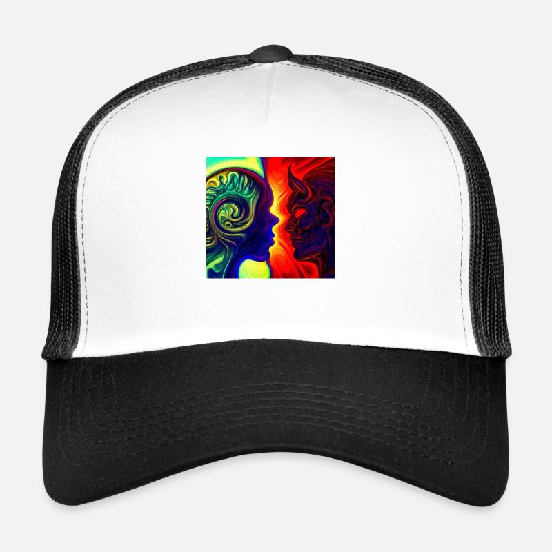 Dialektik zwischen Gut und Böse - Trucker Cap - Weiß/Schwarz