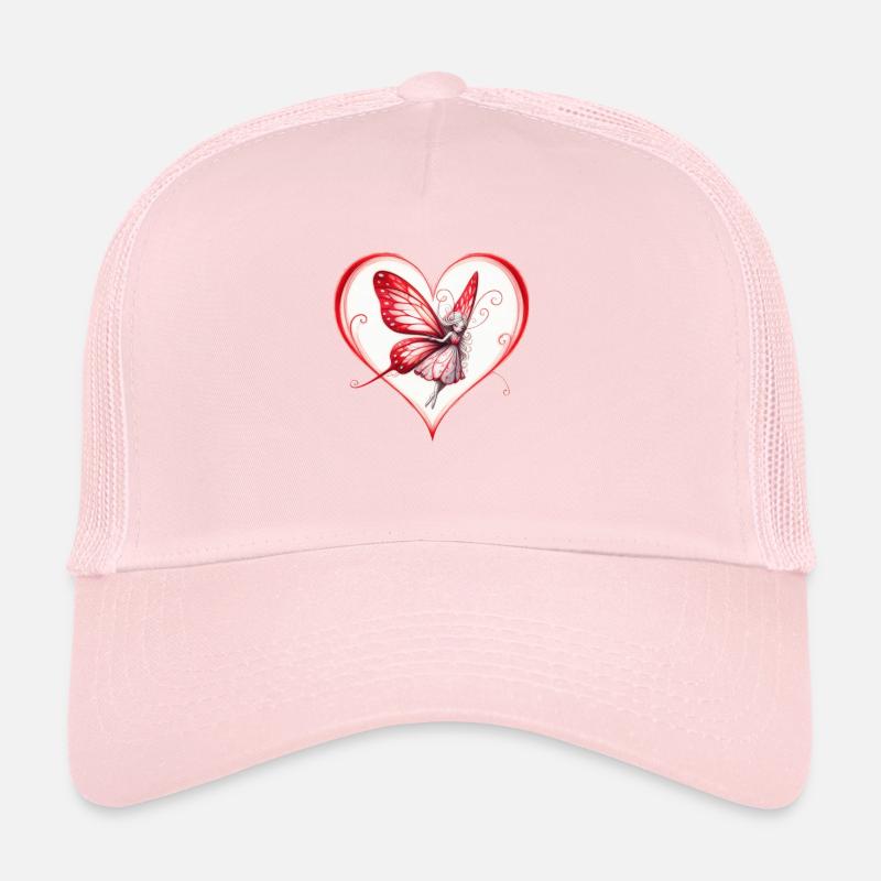 Coeur dessin de fée papillon Casquette trucker 