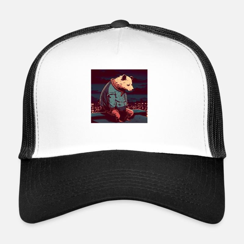 Panda Japanese Trucker Cap