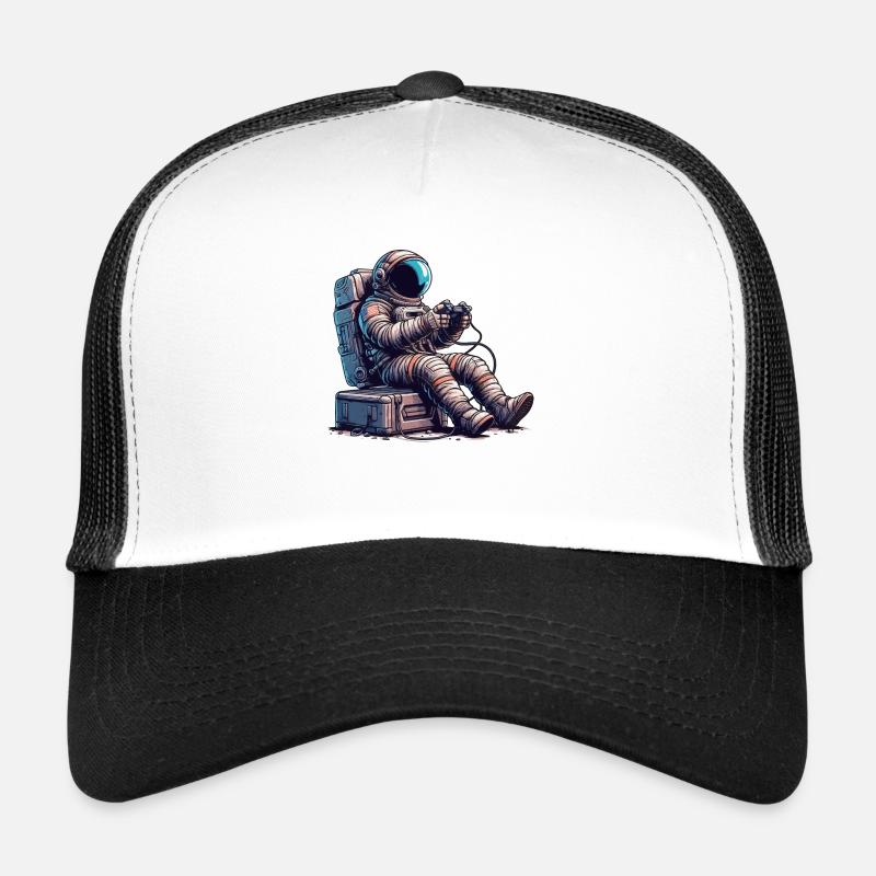 Console de jeu Astronaute avec manette Casquette trucker 