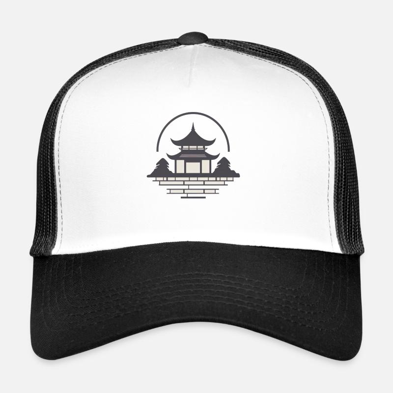 Pagode - Casquette trucker  - blanc/noir