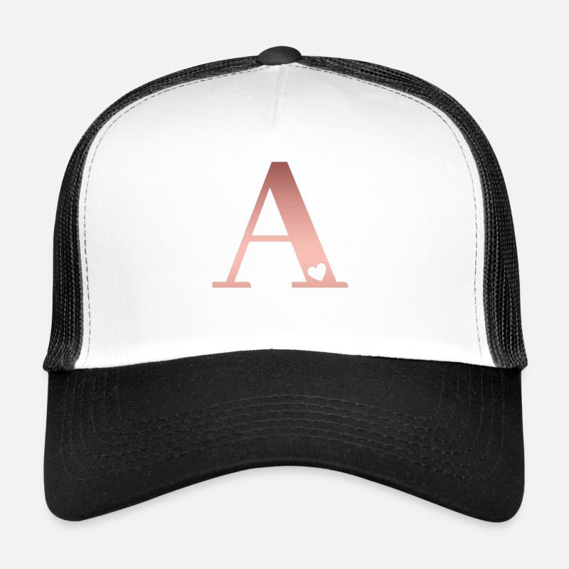 lettre a rose gold Casquette trucker 
