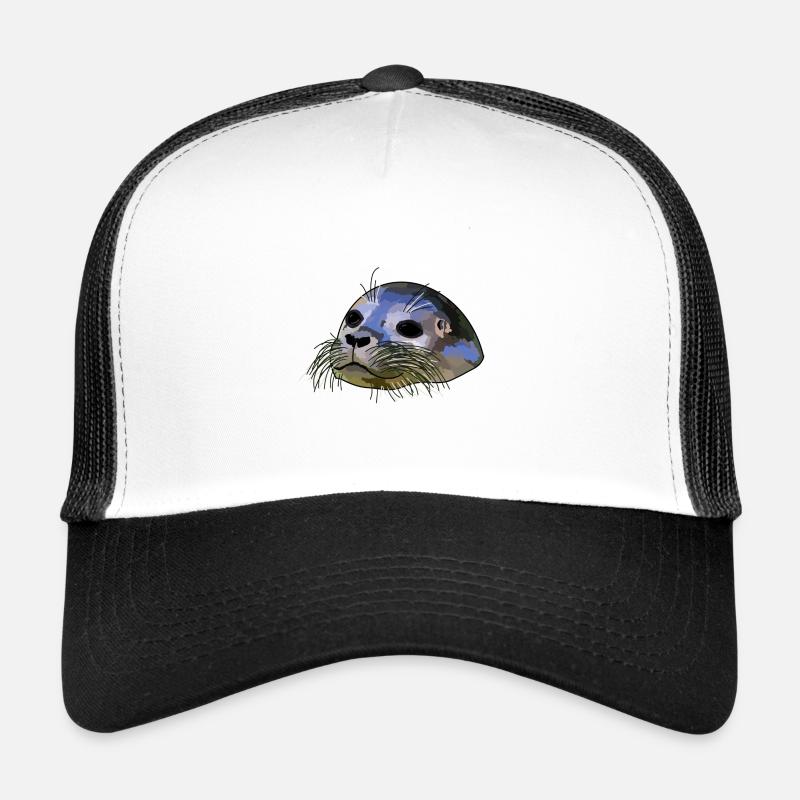 Phoque - Casquette trucker  - blanc/noir