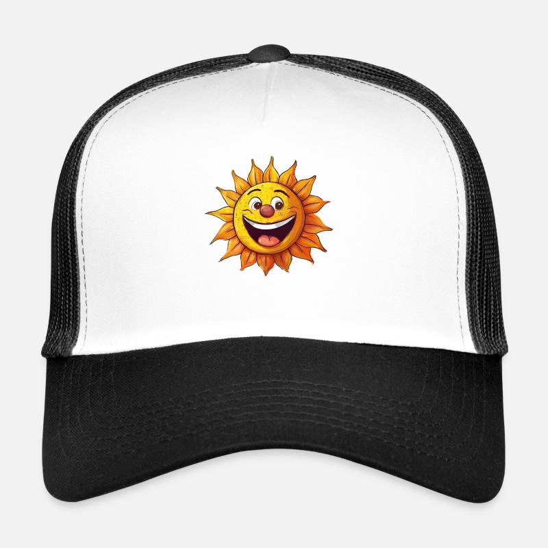 Laughing sun with face Trucker Cap