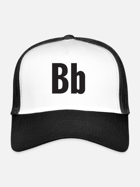 Point (B) - Casquette trucker  - blanc/noir - Devant