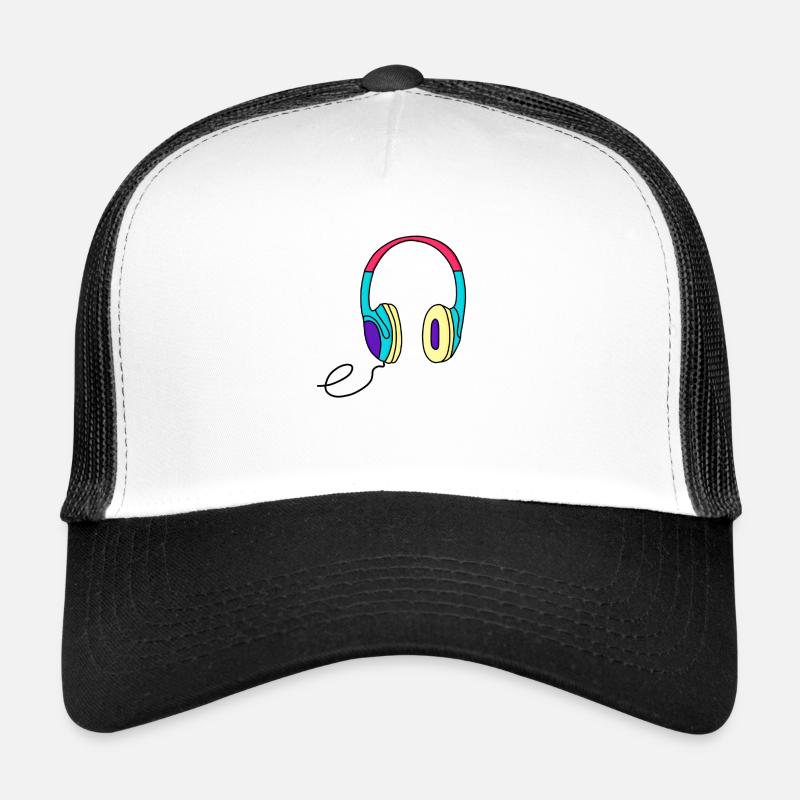 Kopfhörer - Trucker Cap - Weiß/Schwarz