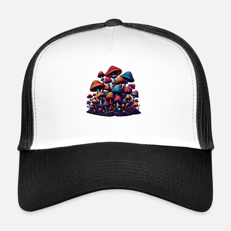 Psychedelic Mushroom Magic Trucker Cap