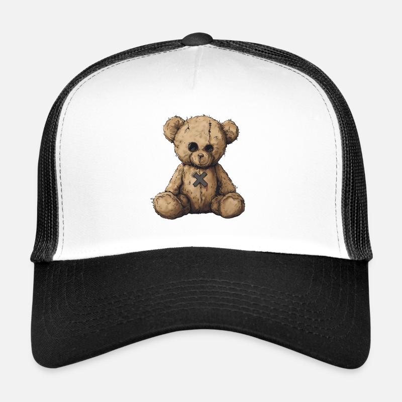 Genähte Stille - Trucker Cap - Weiß/Schwarz