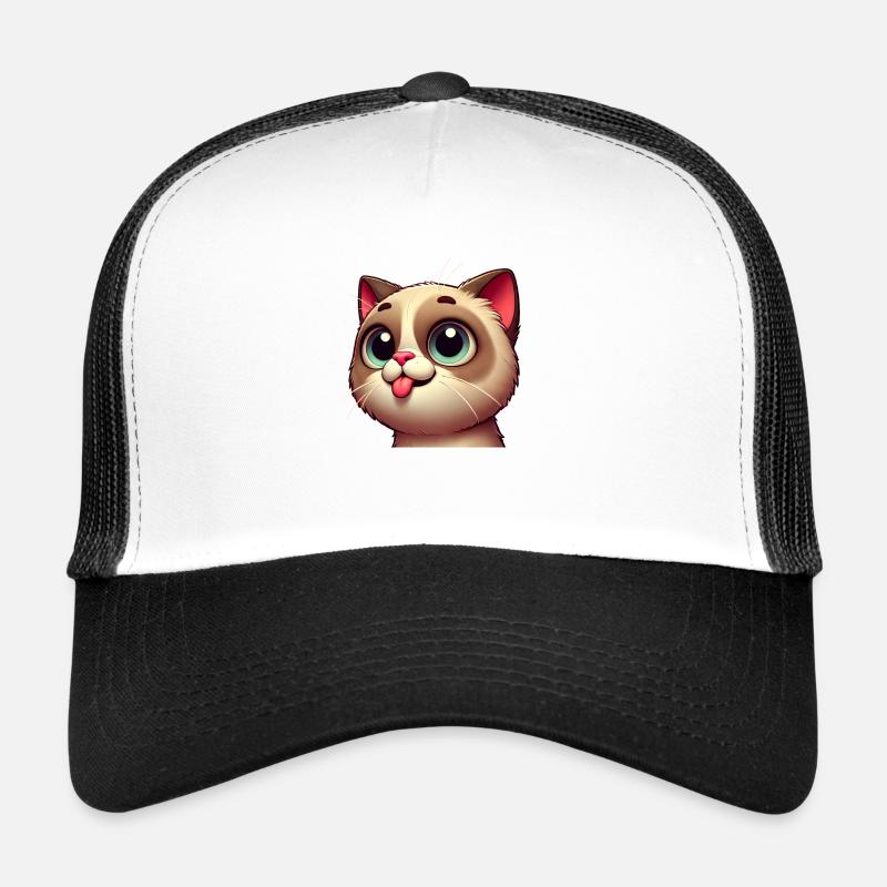 cute cat with big eyes Trucker Cap