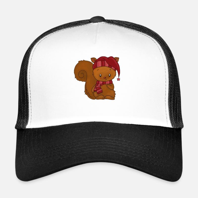 Eichhörnchen - Trucker Cap - Weiß/Schwarz