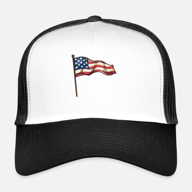 America Flag Trucker Cap