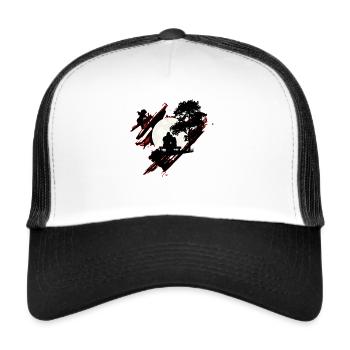 Au clair de la lune - Casquette trucker  - blanc/noir - Devant