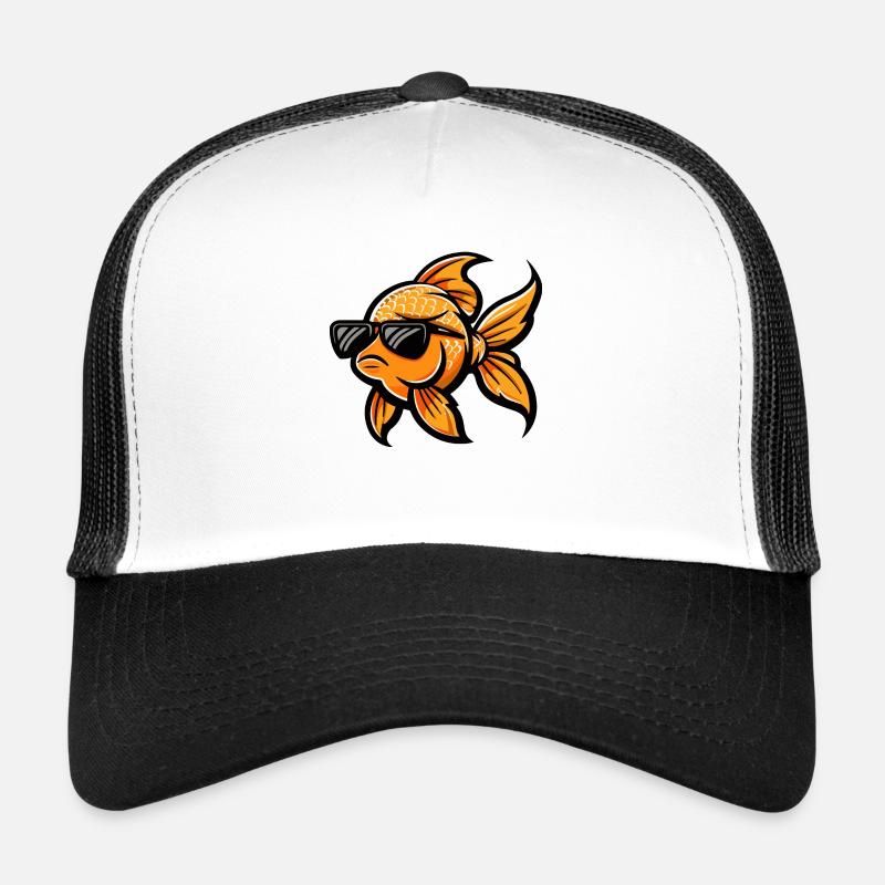 Poisson rouge Bande dessinée Cool Casquette trucker 