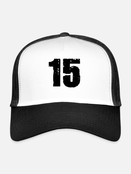 15 - Casquette trucker  - blanc/noir - Devant