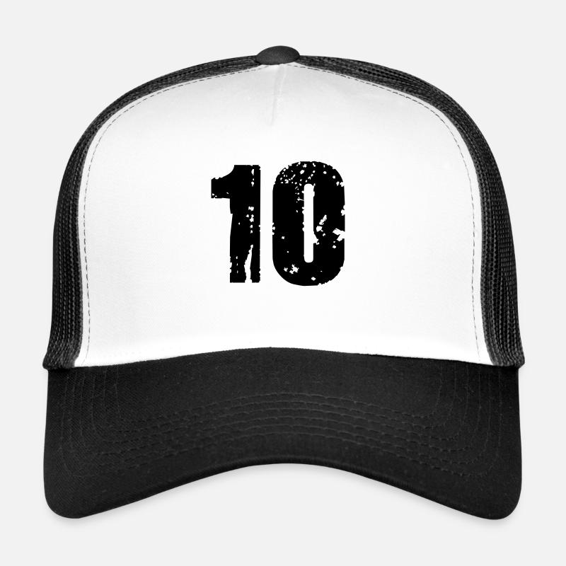 10 - Trucker Cap - Weiß/Schwarz