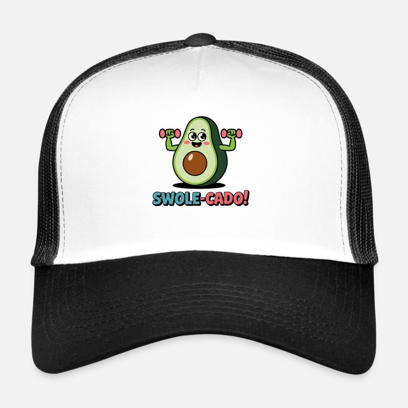 Swole-Cado ! - Trucker Cap - white/black