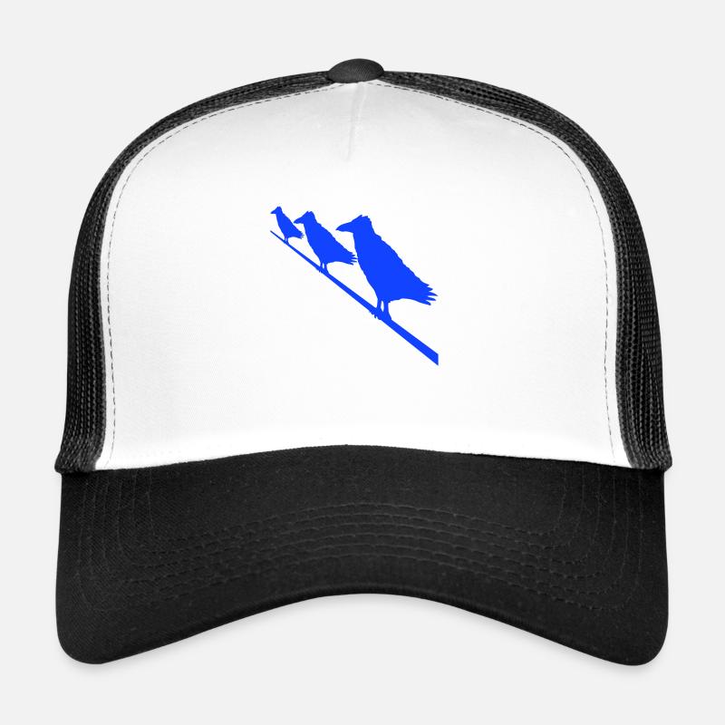 3 Ravens Sitting Cable Rope Three Friends Crew Team Trucker Cap