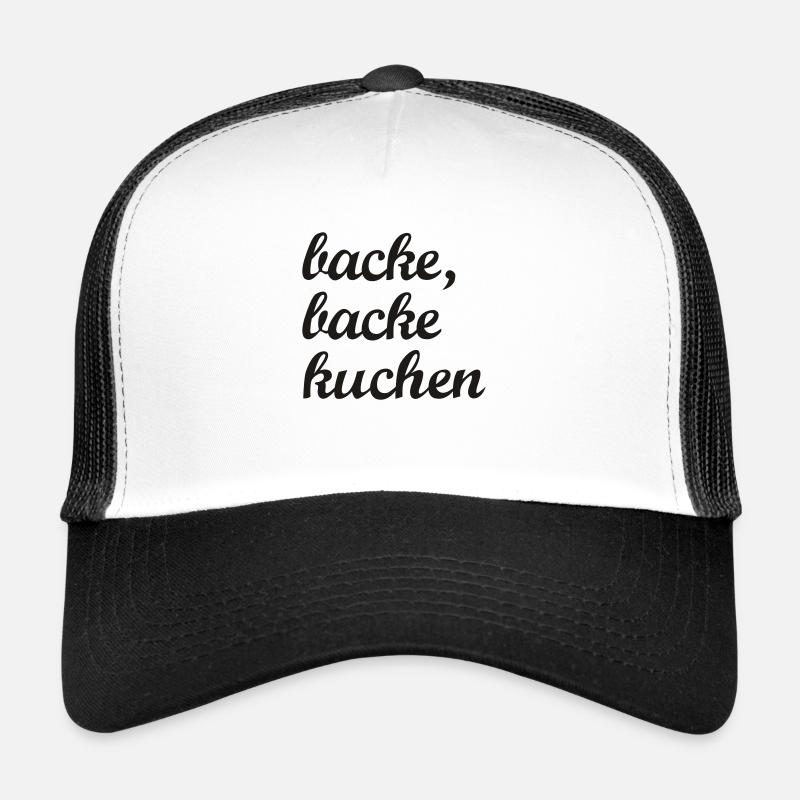 backe, backe kuchen - Trucker Cap - Weiß/Schwarz