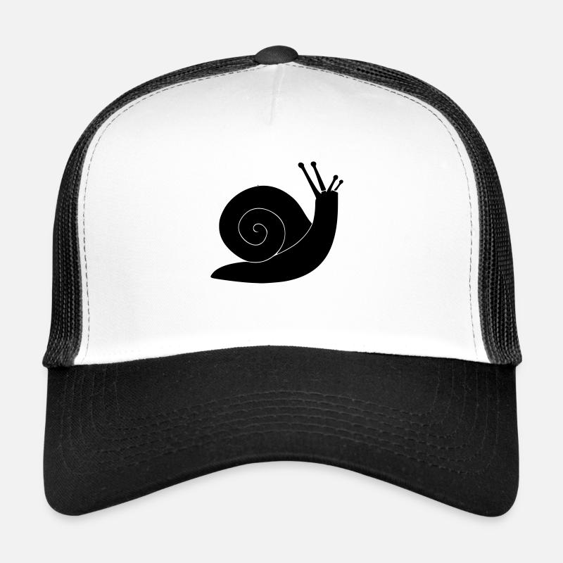 schnecke - Trucker Cap - Weiß/Schwarz
