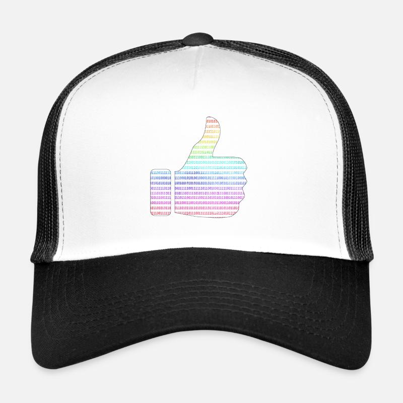 hand like binär regenbogen Trucker Cap