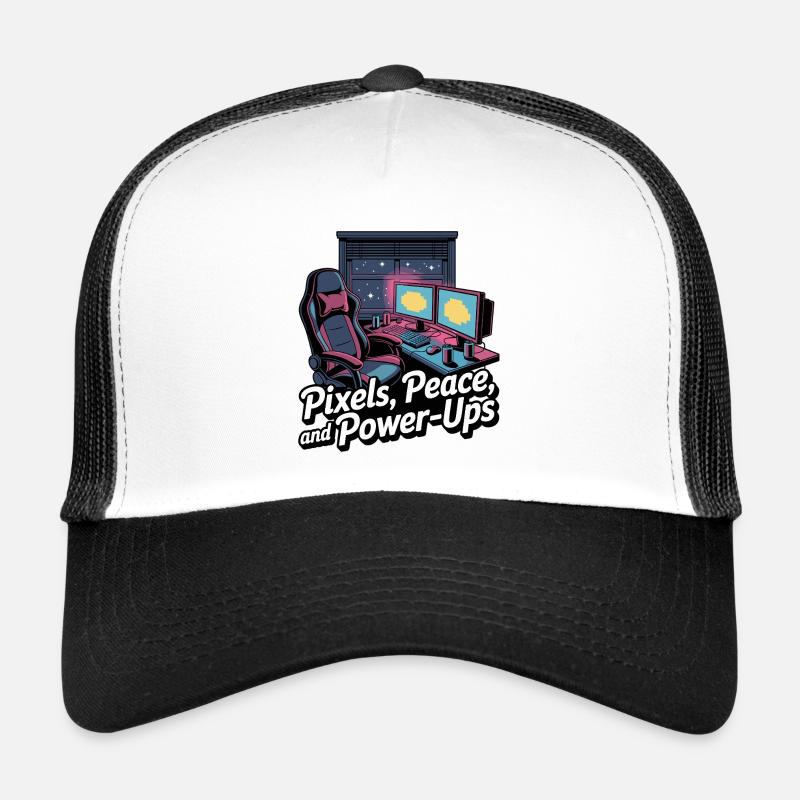 Pixels, paix et bonus – Configuration de jeu Casquette trucker 