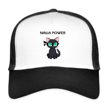 Ninja Warrior - Ninja Power - Trucker Cap - Weiß/Schwarz - Vorne